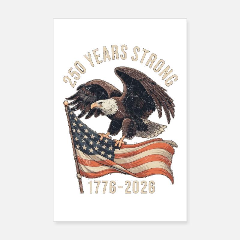 250 ans de force 1776–2026 Poster 20 x 30 cm