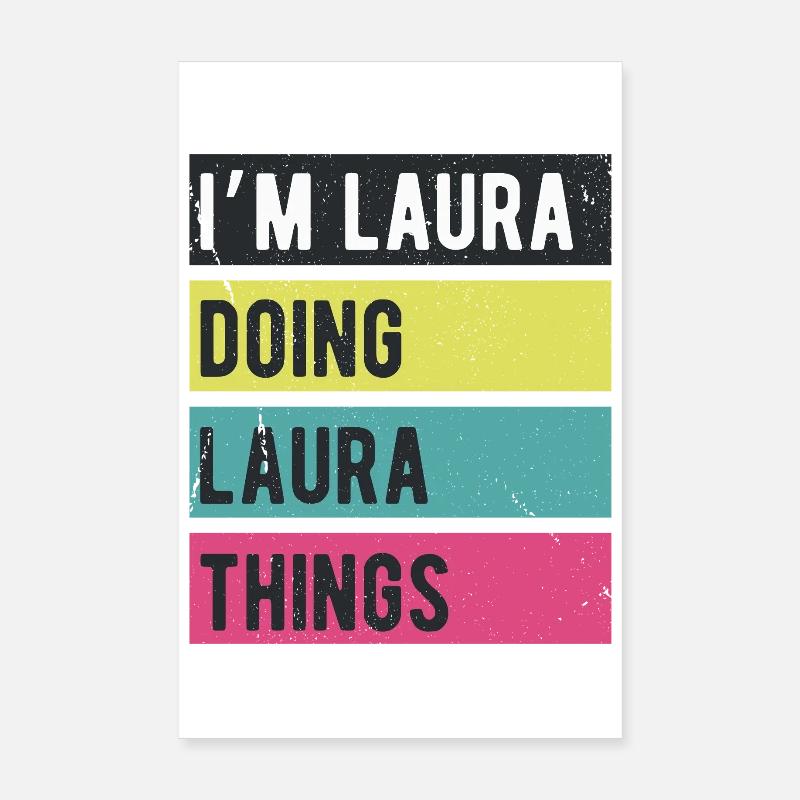 Ich bin Laura und mache Laura Dinge Retrofarben Poster 20x30 cm
