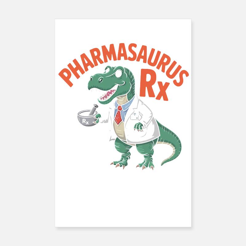 PharmaSaurus RX Doktoralligator Poster 20x30 cm