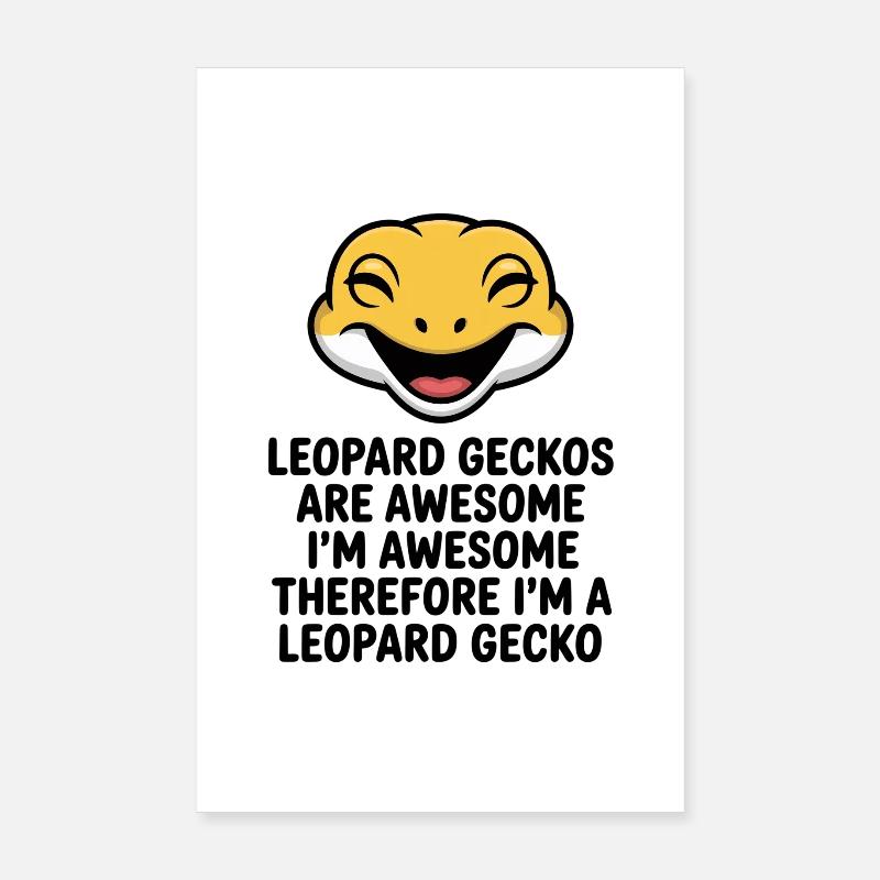 Mascotte joyeuse de Leopardgecko rit Poster 20 x 30 cm