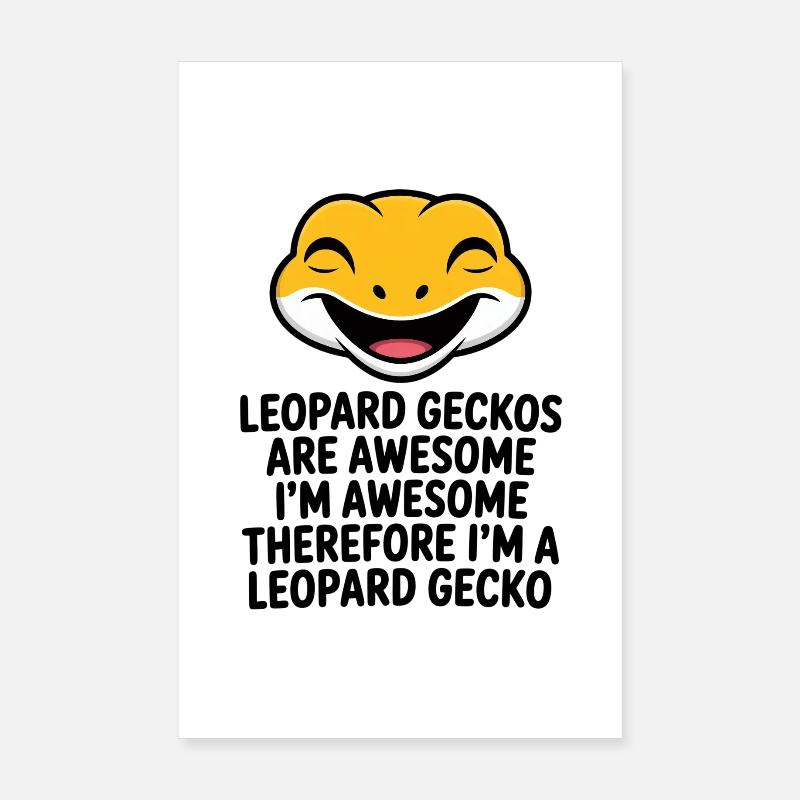 Illustrations du rire du gecko léopard Poster 20 x 30 cm