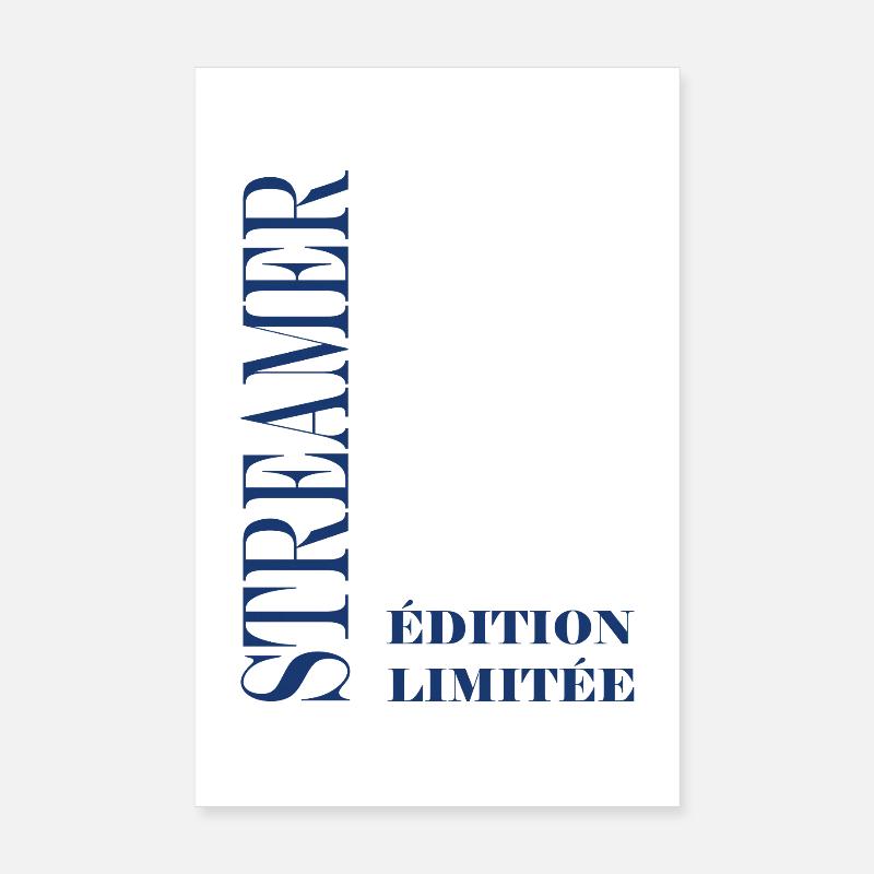 streamer Edition Limitee Serif Bleu Poster 20 x 30 cm