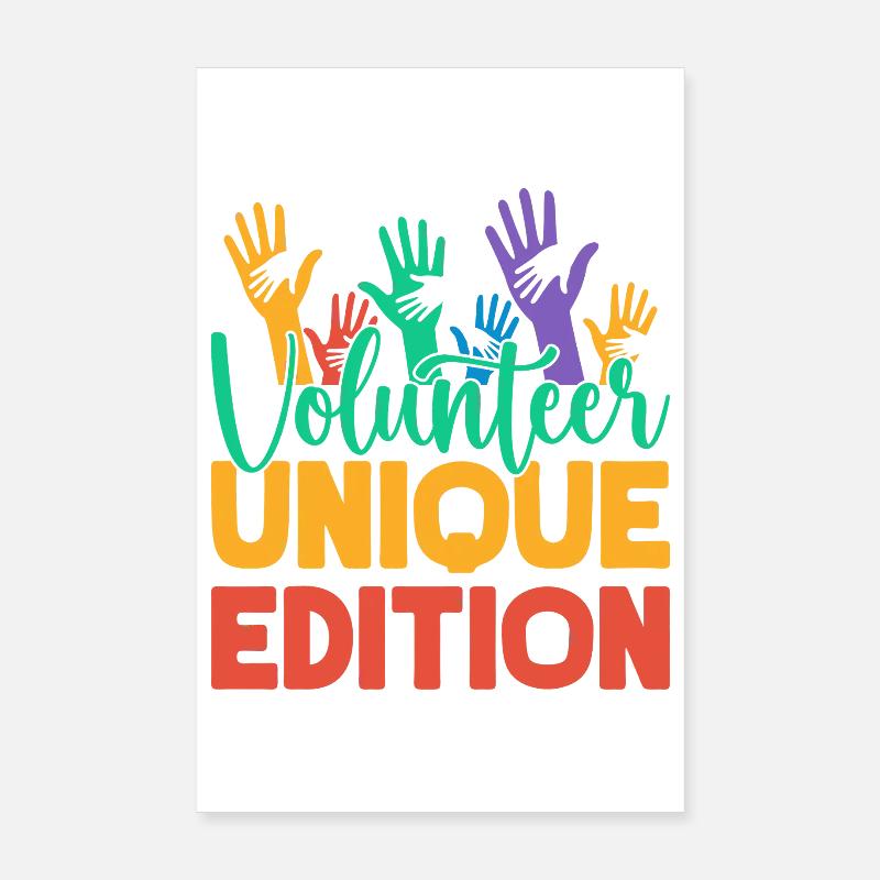 Bénévole Édition Unique Appréciation des Bénévoles Poster 20 x 30 cm