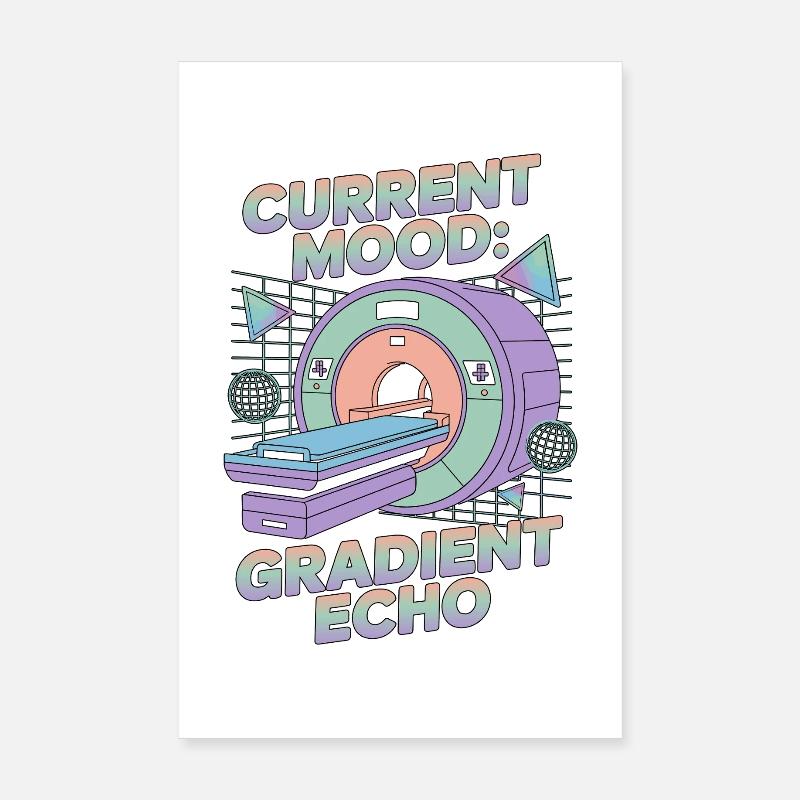 Technicien IRM, technicien en échographe du gradient d’humeur actuel, radiographe Poster 20 x 30 cm