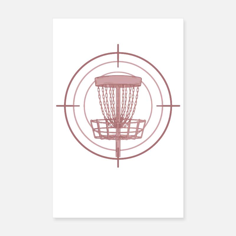 Disc Golf Basket Target Drôle Disc Golf Flying Poster 20 x 30 cm