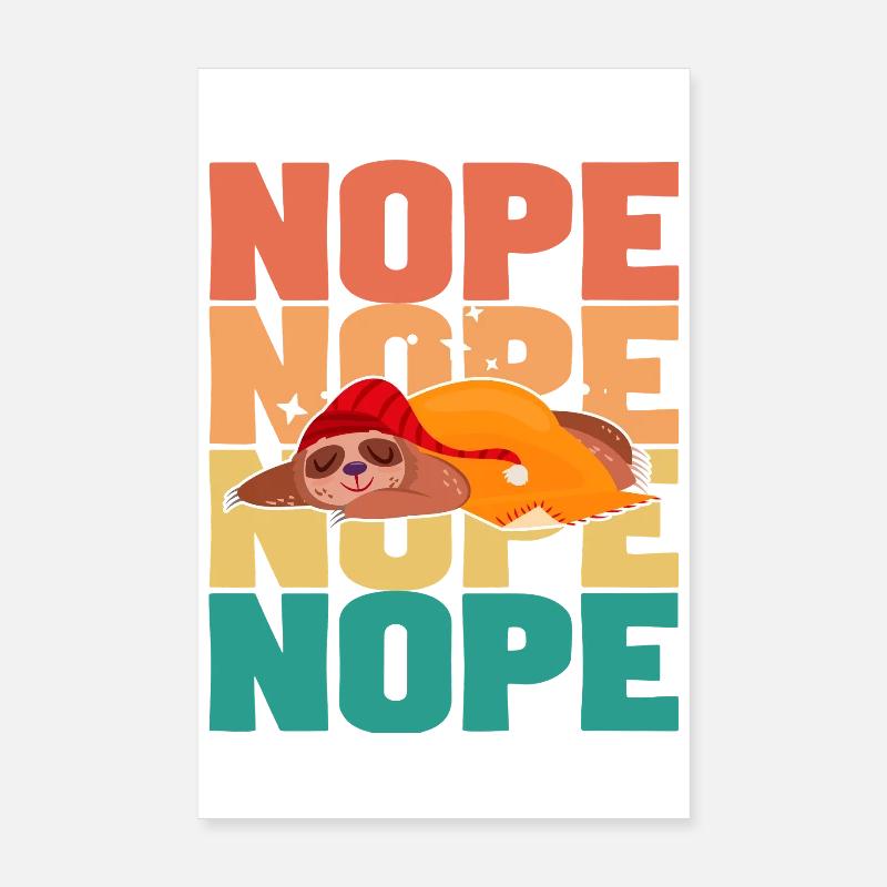 Faultier: Nein. Poster 20x30 cm
