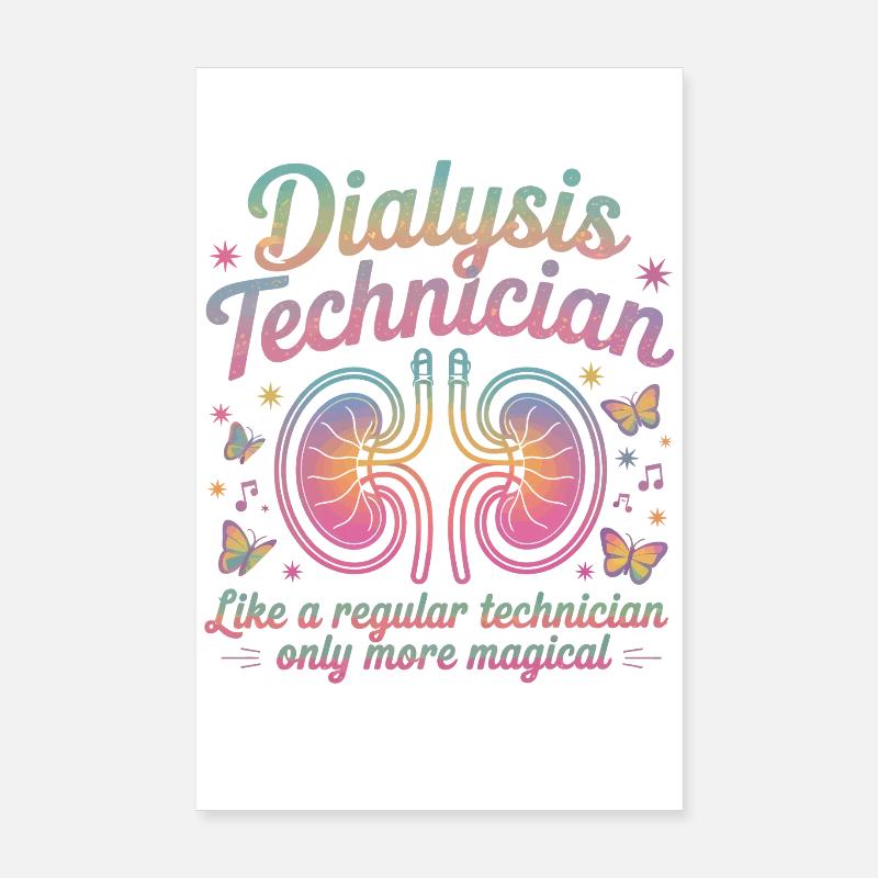 Dialysis technician: Magical pride Poster 8" x 12" (20x30 cm)