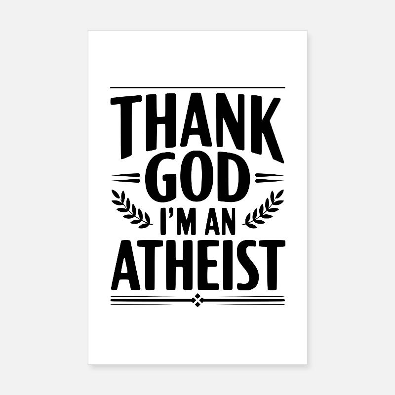 Dieu merci, je suis athée Poster 20 x 30 cm
