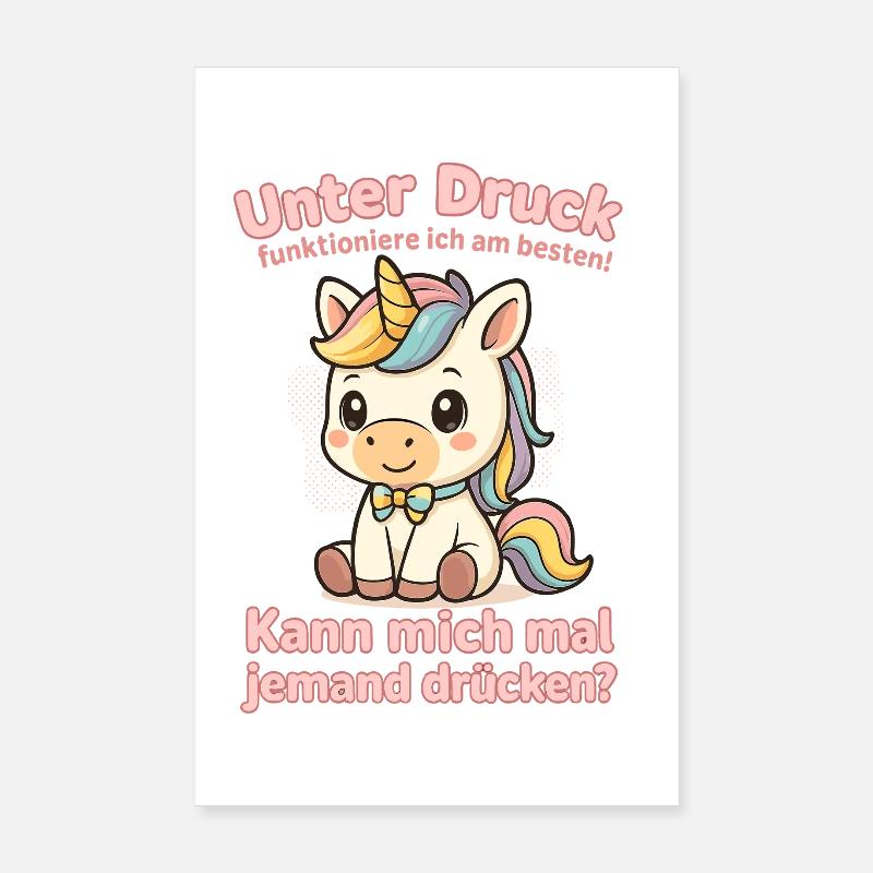 Under pressure unicorn Poster 8" x 12" (20x30 cm)