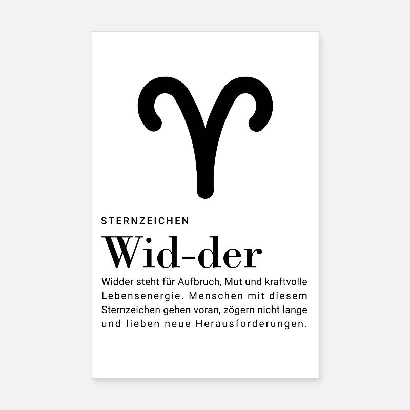 Sternzeichen Widder Poster 20x30 cm