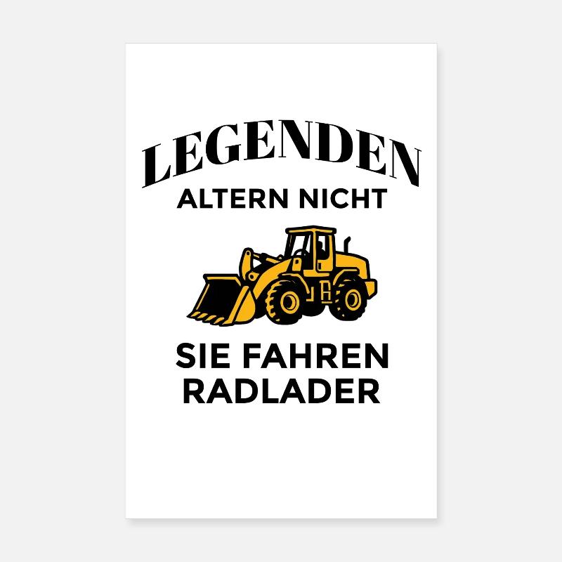 Legends drive wheel loaders Poster 8" x 12" (20x30 cm)