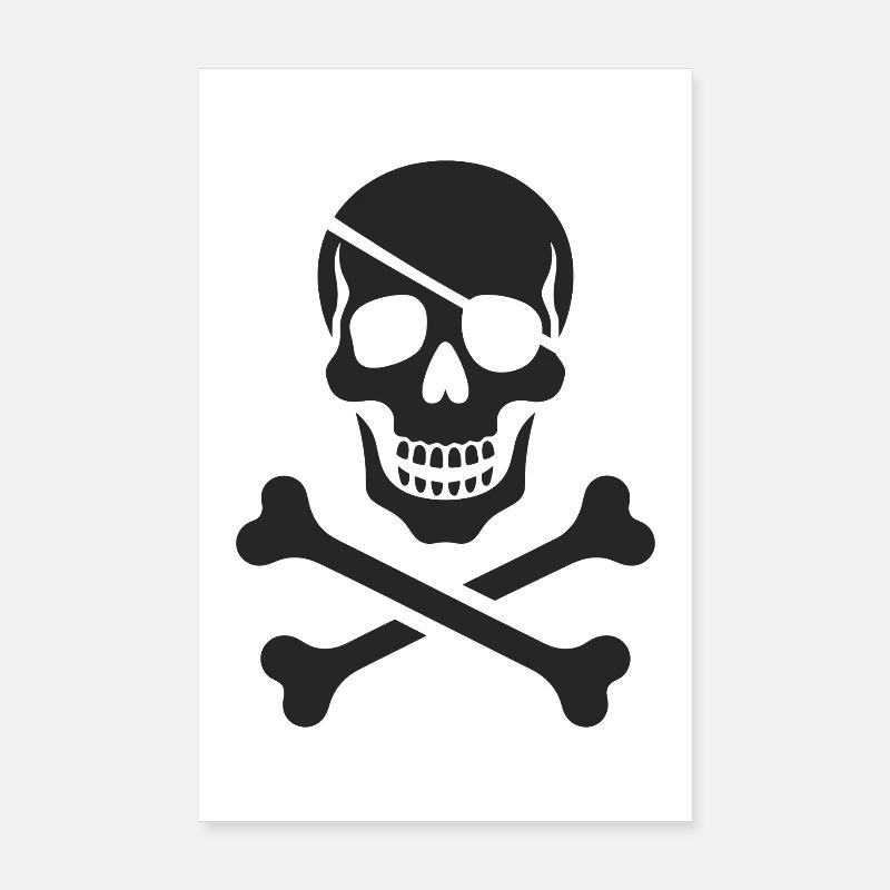 Le classique Jolly Roger Pirate Scream Poster 20 x 30 cm