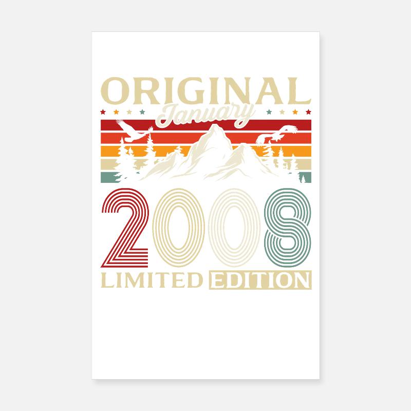 18e anniversaire Original janvier 2008 Poster 20 x 30 cm