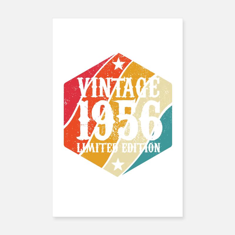 Limited Edition 1956 Birthday Gift Poster 8" x 12" (20x30 cm)