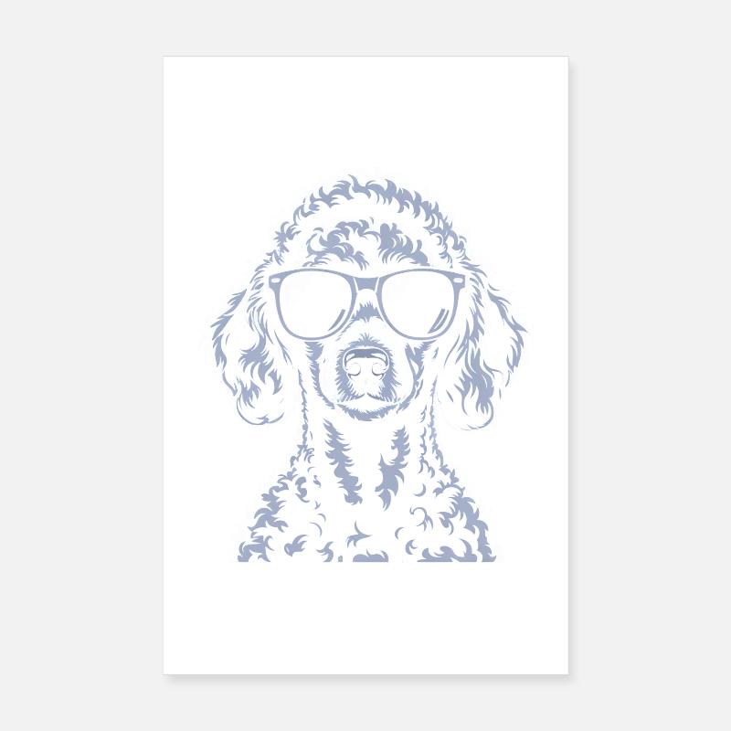 Weisser Pudel Poster 20x30 cm