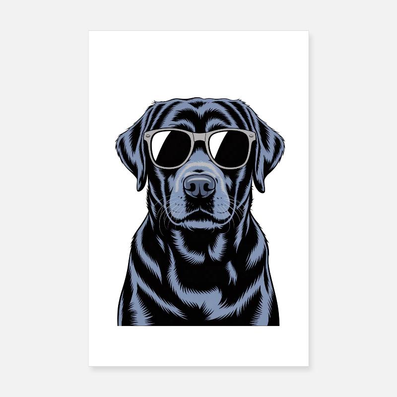 Labrador noir Poster 20 x 30 cm