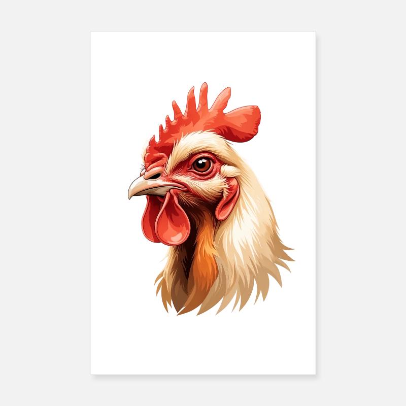 Hahnenkopf Farbexplosion Poster 20x30 cm