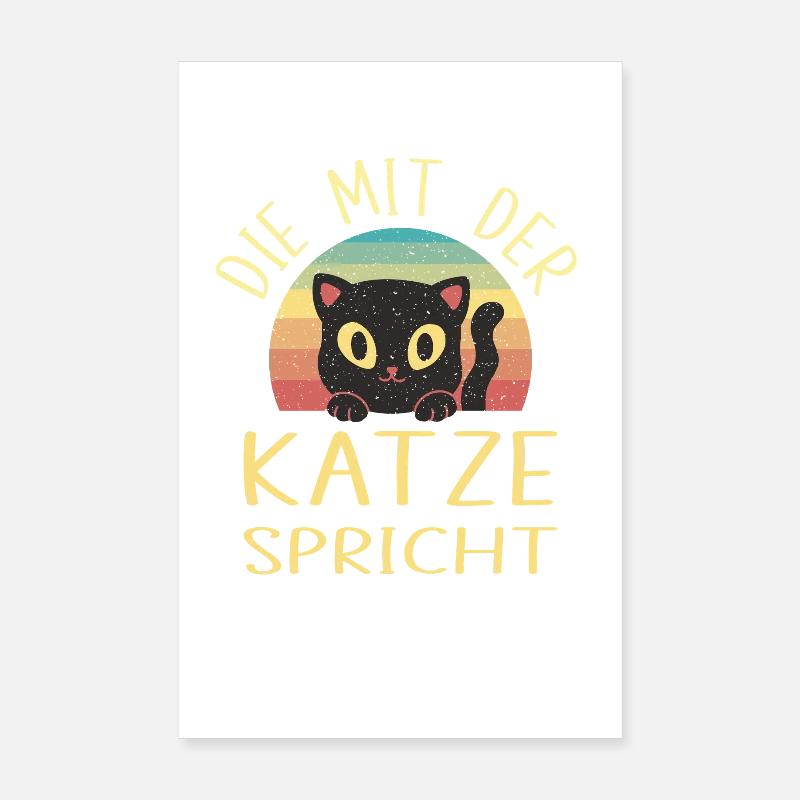 Cadeau de maman chat Maman Amoureuse de chats Poster 20 x 30 cm
