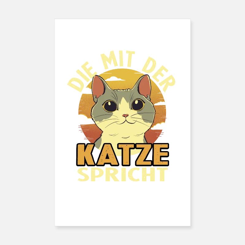 Cadeau de maman chat Maman Amoureuse de chats Poster 20 x 30 cm