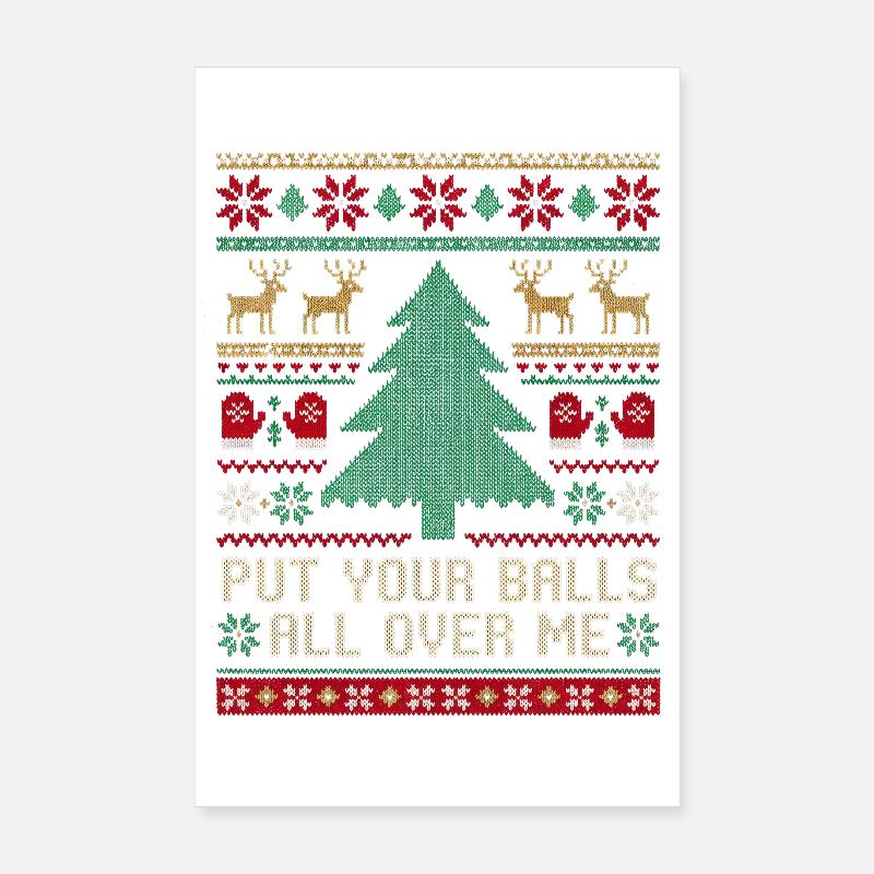 Pose tes couilles sur moi – W inapproprié Poster 20 x 30 cm