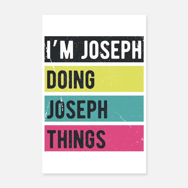 I’m Joseph Doing Joseph Things Retro Colors Poster 8" x 12" (20x30 cm)