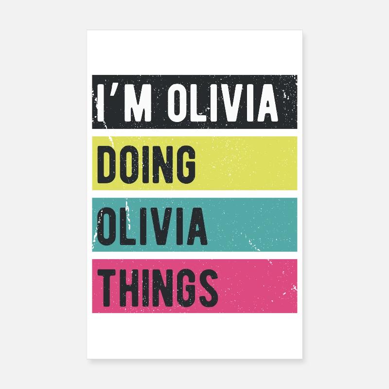 I’m Olivia Doing Olivia Things Retro Colors Poster 8" x 12" (20x30 cm)