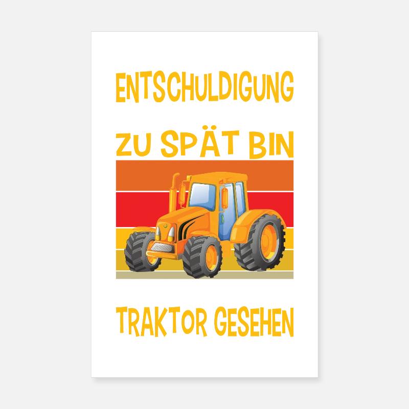 Bagger Kinder Outfits Baustelle Baggerfahrer Poster 20x30 cm
