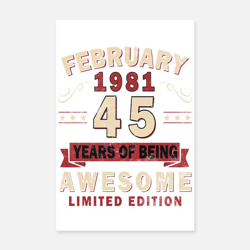 Février 1981 - Février 1981 Don Poster 20 x 30 cm