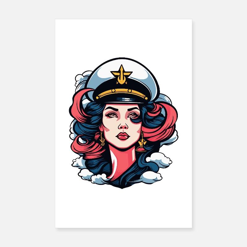 Captain Pop Art Navallook Poster 20 x 30 cm