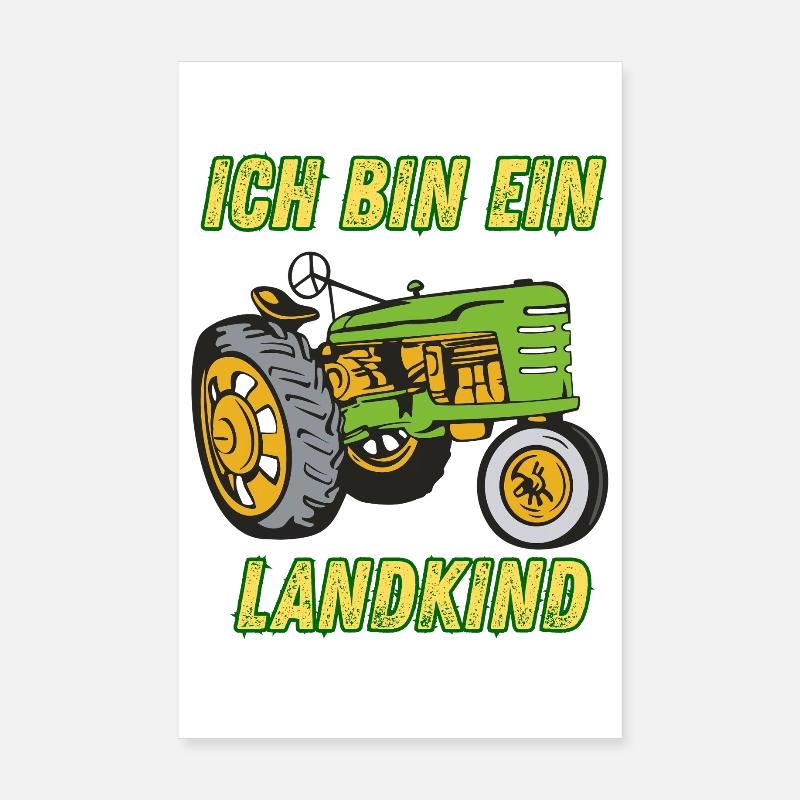 Landkind Traktor - Ich bin ein Landkind Poster 20x30 cm