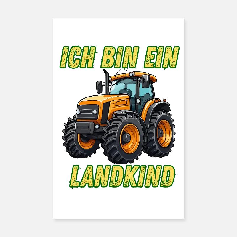 Traktor Design - Ich bin ein Landkind Poster 20x30 cm