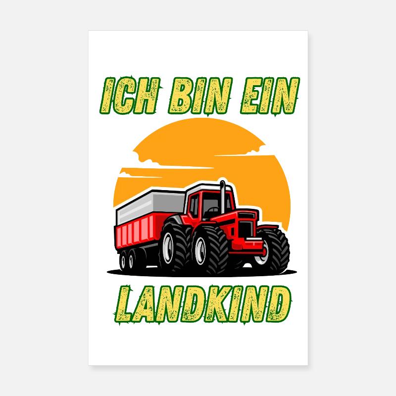 Traktor - Ich bin ein Landkind Poster 20x30 cm
