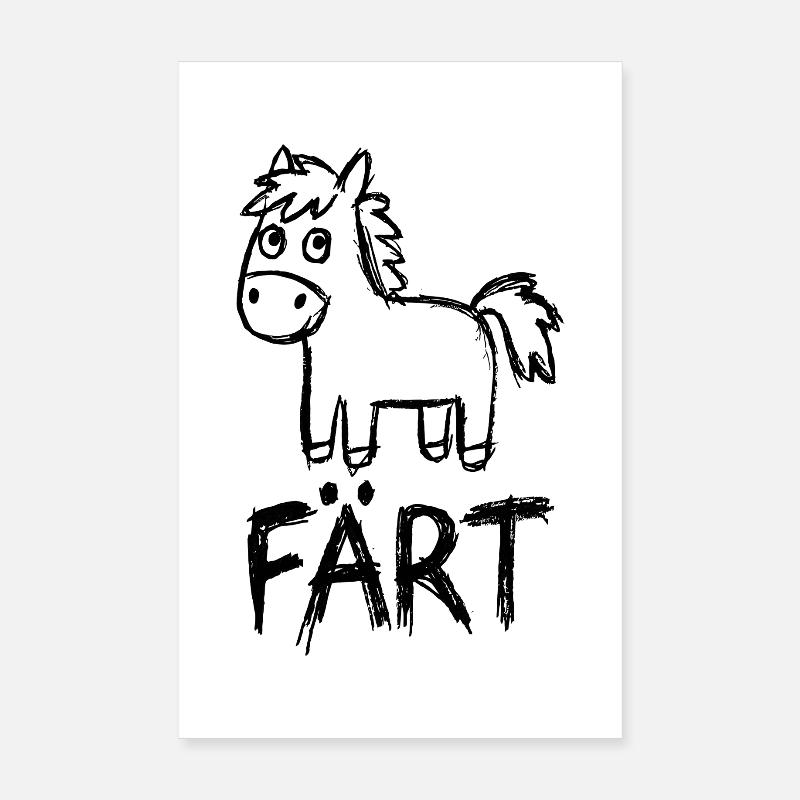 Cavalier cheval Propriétaire de chevaux FÄRT Poster 20 x 30 cm