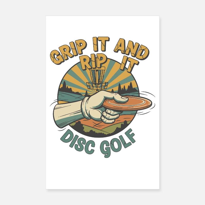 Saisis-le et déchire Disc Golf Flying Disc Poster 20 x 30 cm