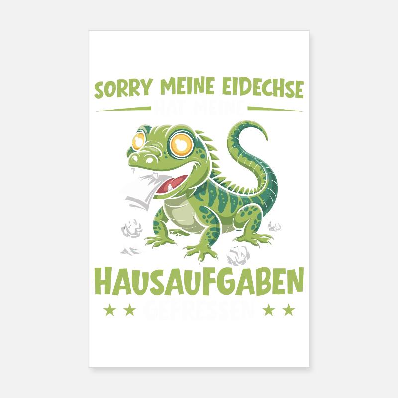 Lizard Ate My Homework Student Poster 8" x 12" (20x30 cm)