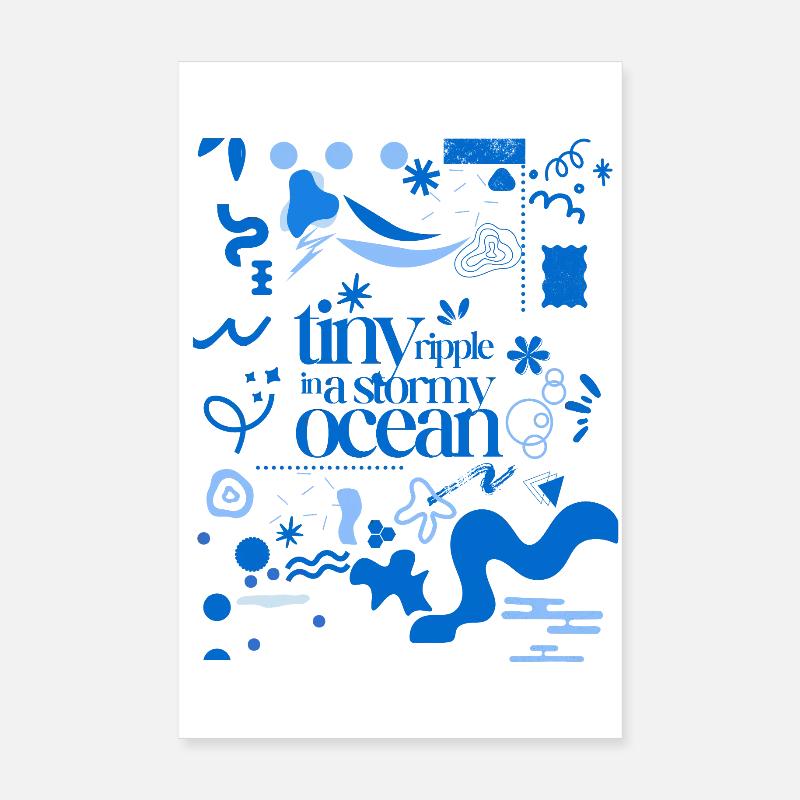 Tiny ripple in a stormy ocean (busy pattern) Poster 8" x 12" (20x30 cm)