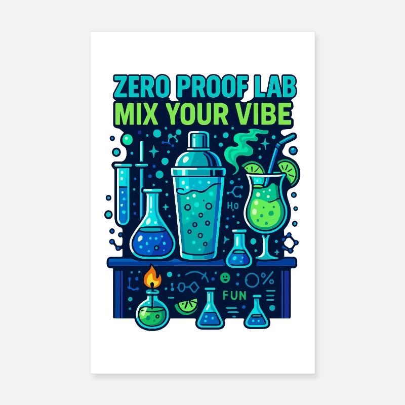 Zero Proof Lab, Mocktail Chemistry Poster 8" x 12" (20x30 cm)