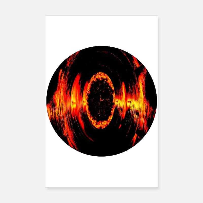 Fire Eye Lava Circle Poster 8" x 12" (20x30 cm)