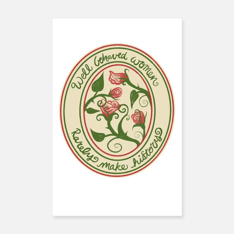 Abzeichen der wohlerzogenen Rosen Poster 20x30 cm