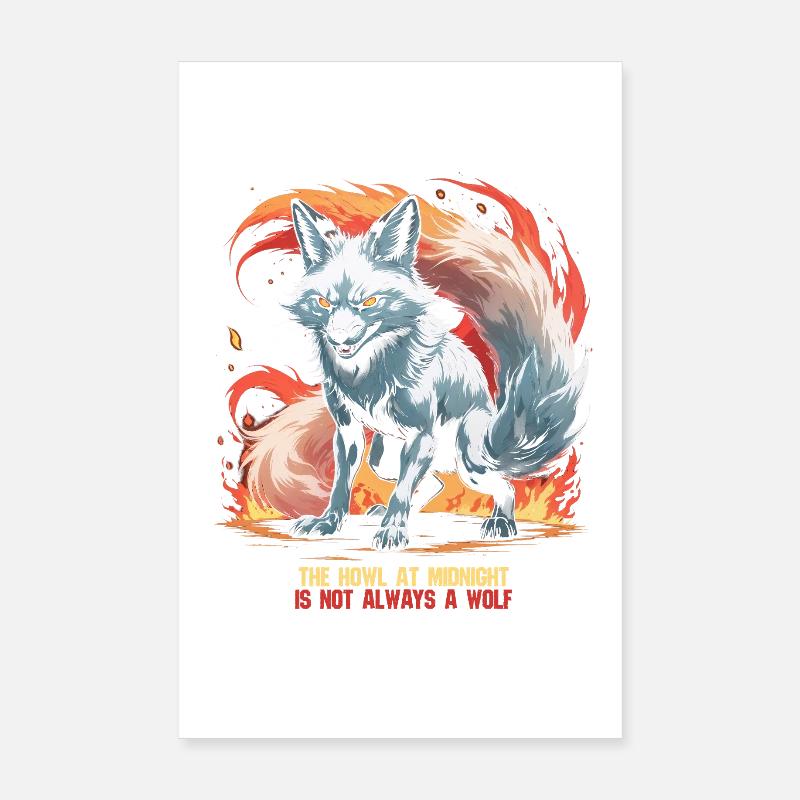 Créatures mythologiques kitsune Poster 20 x 30 cm