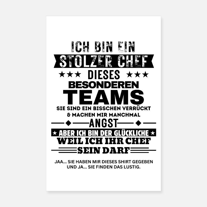 Fier patron de cette équipe spéciale Poster 20 x 30 cm