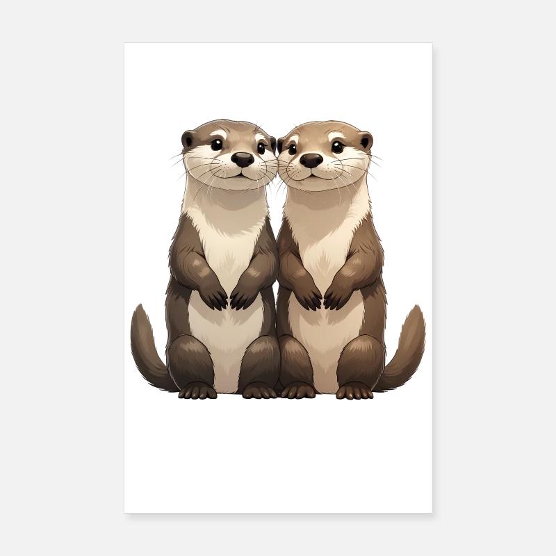 Deux mignons suricates Poster 20 x 30 cm