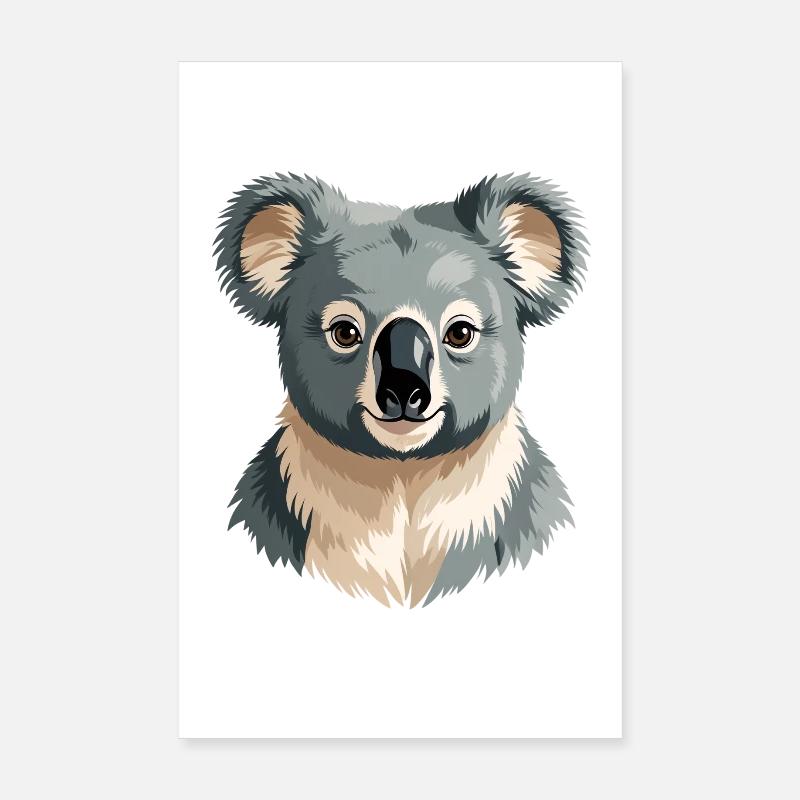 Gentle Koala Portrait Poster 8" x 12" (20x30 cm)