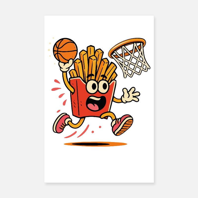 Pommes Basketballheld Poster 20x30 cm