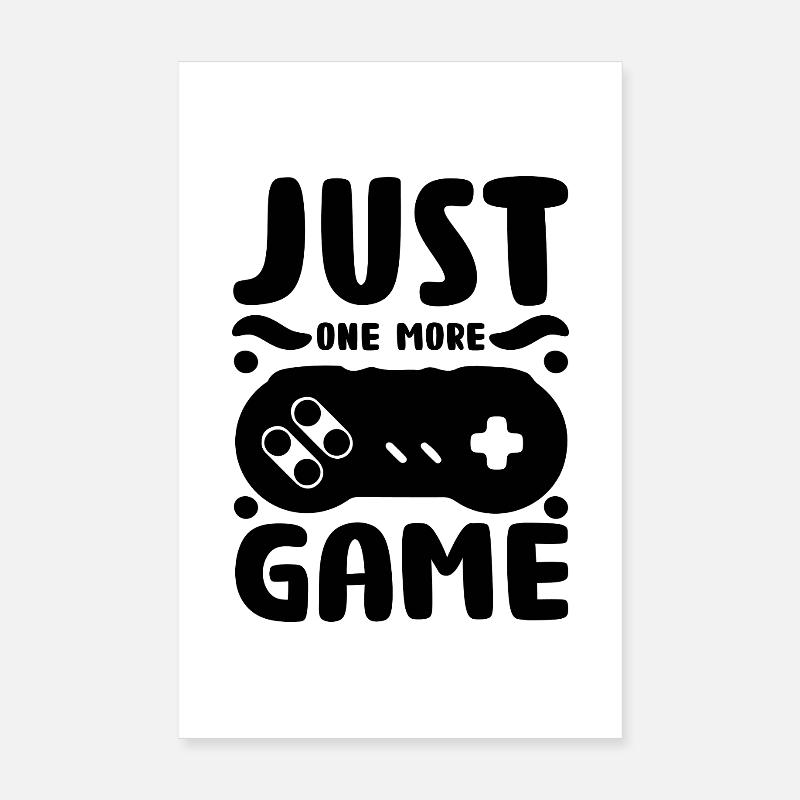 "Nur noch ein Spiel" Merch | MT Gaming - Poster 20x30 cm - Weiß