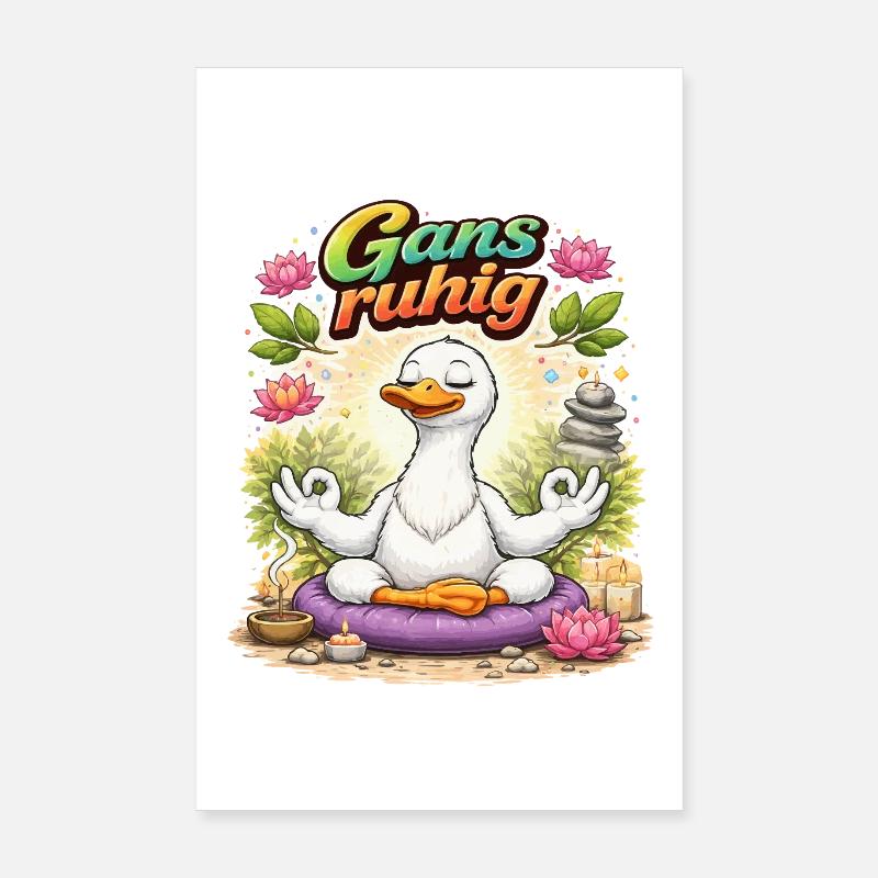 Goose Calm – Relaxation through Meditation Poster 8" x 12" (20x30 cm)