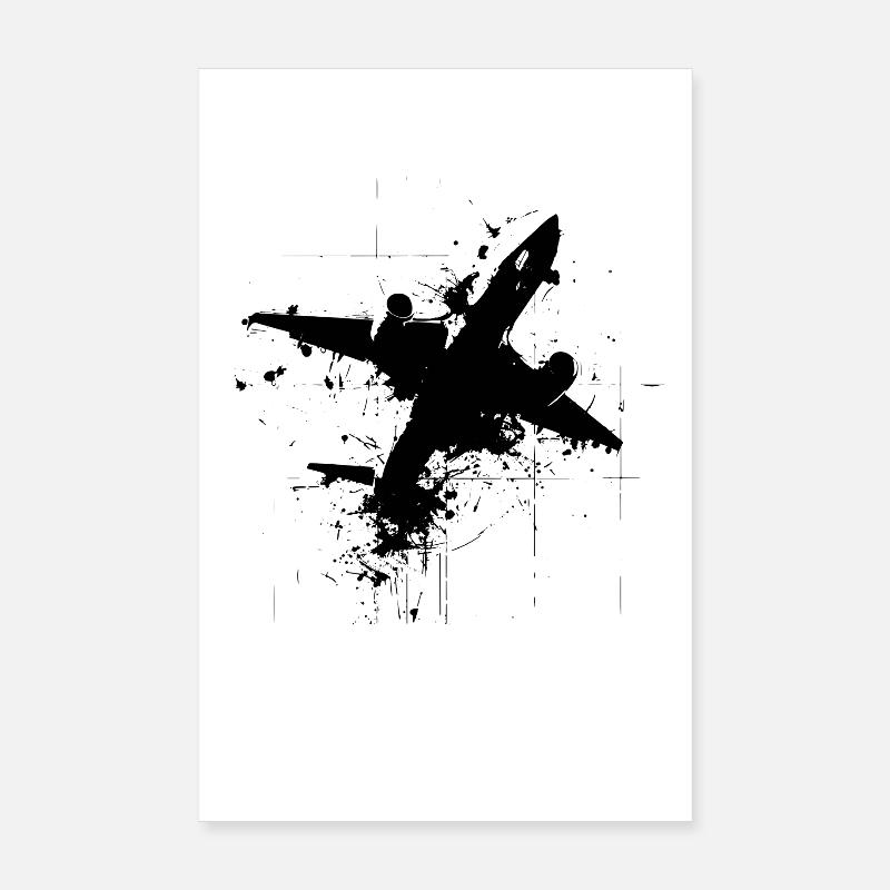 Dessin d’avion Poster 20 x 30 cm