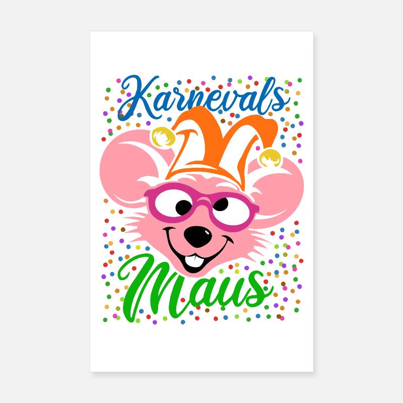 Souris de Carnaval | Déguisement de Big Face Poster 20 x 30 cm