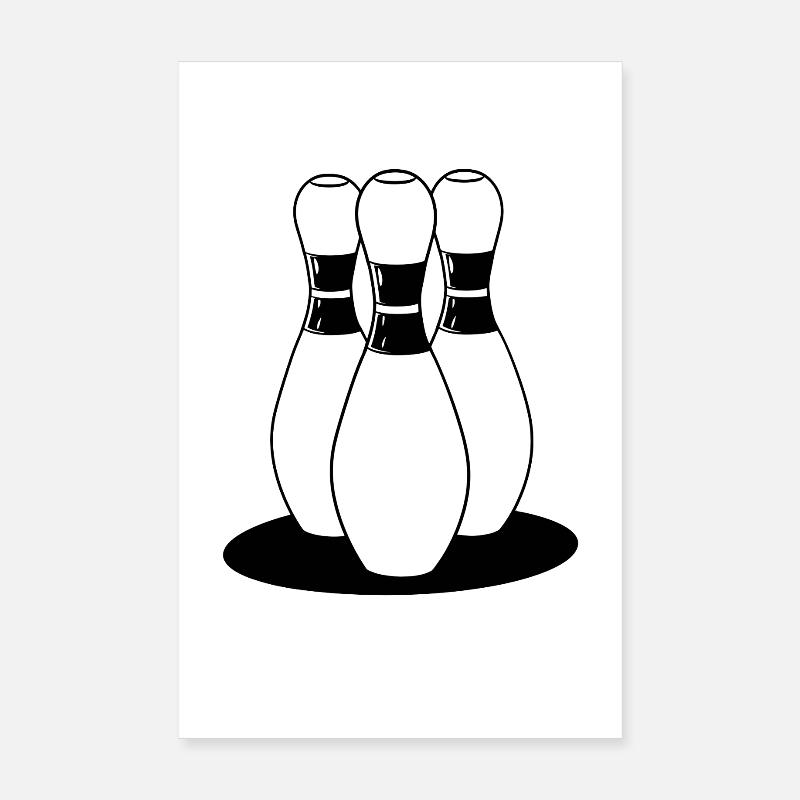 Look de dessin animé de bowling Poster 20 x 30 cm