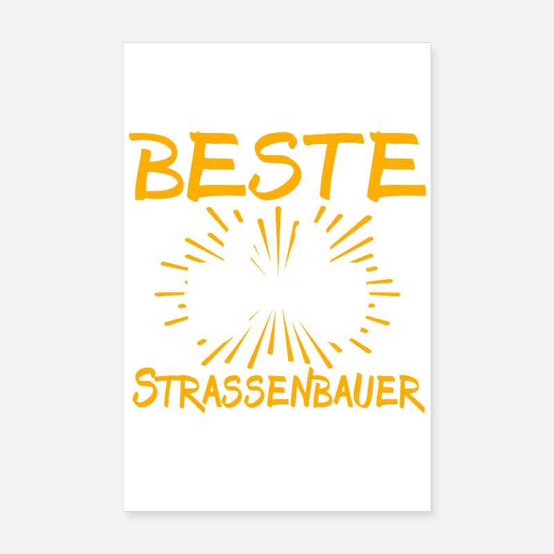 Idée cadeau pour constructeur de routes Poster 20 x 30 cm
